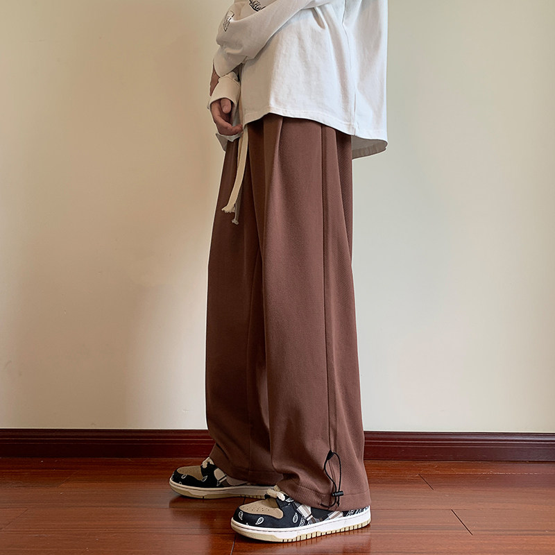 2022秋季男士潮牌休闲卫裤港风抽绳宽松阔腿拖地裤A321-K137-P45图片