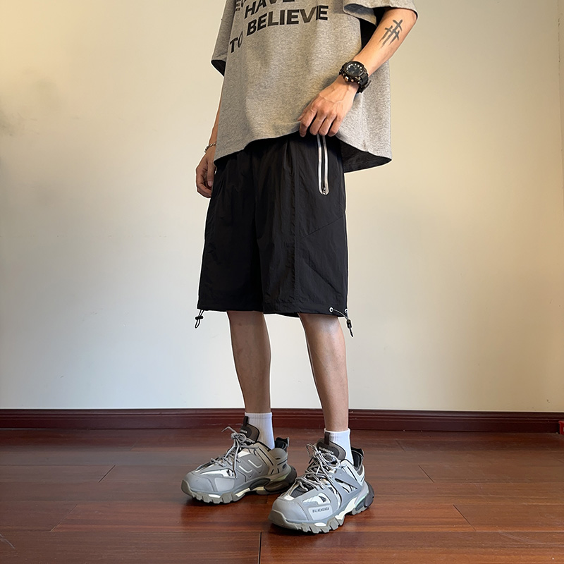 夏季反光条休闲五分裤工装男女百搭休闲短裤A321-K9215-P38，男装牛仔裤，电商A321