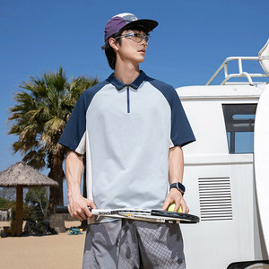 夏季冰感速干男女撞色短袖T恤潮牌t恤休闲上衣A321-TX312-P45图片