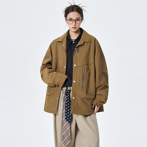 春秋工装男女翻领潮牌潮流夹克外套A321-J7964-P75图片