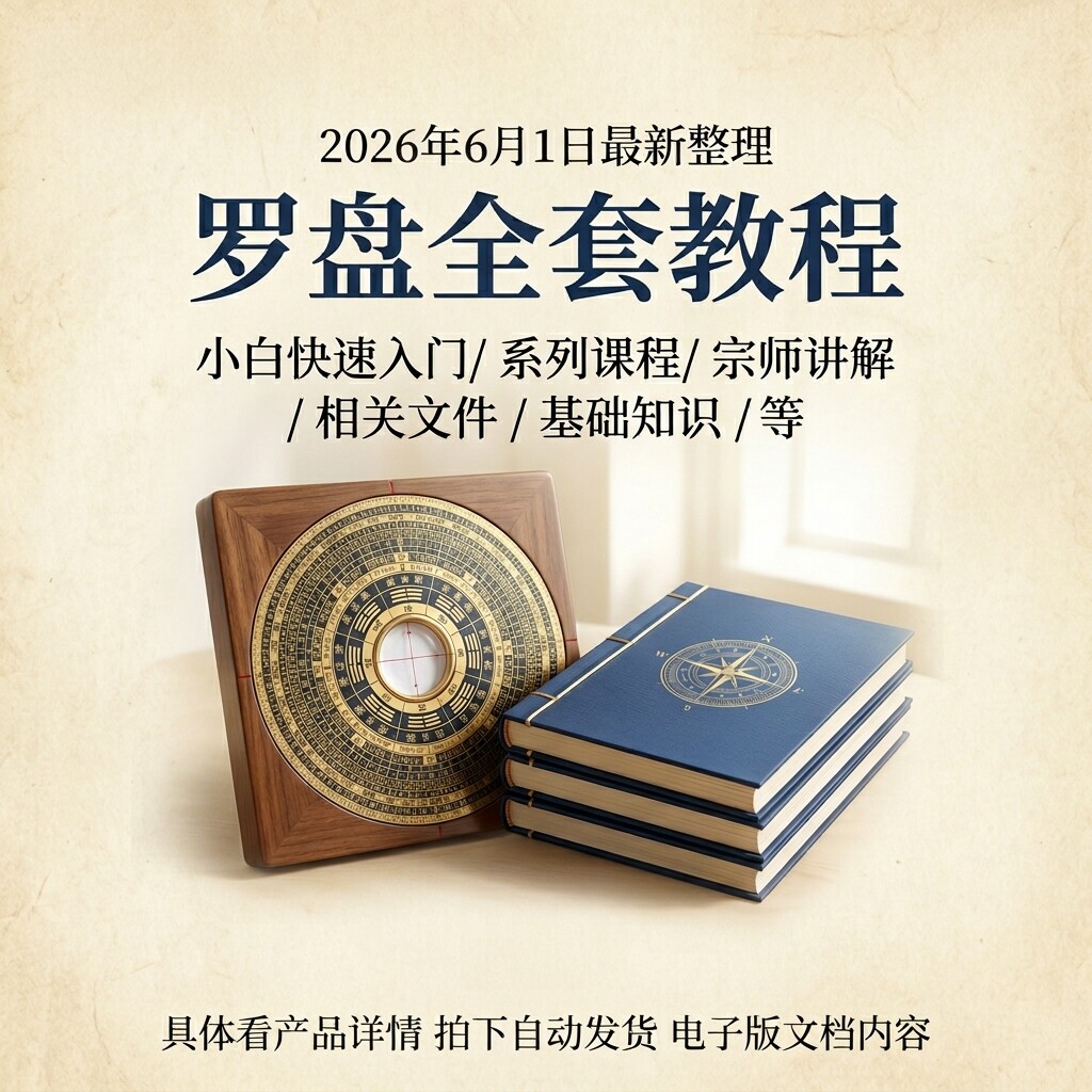 罗盘使用全套自学教程视频资料小白零基础入门罗经基础知识学习