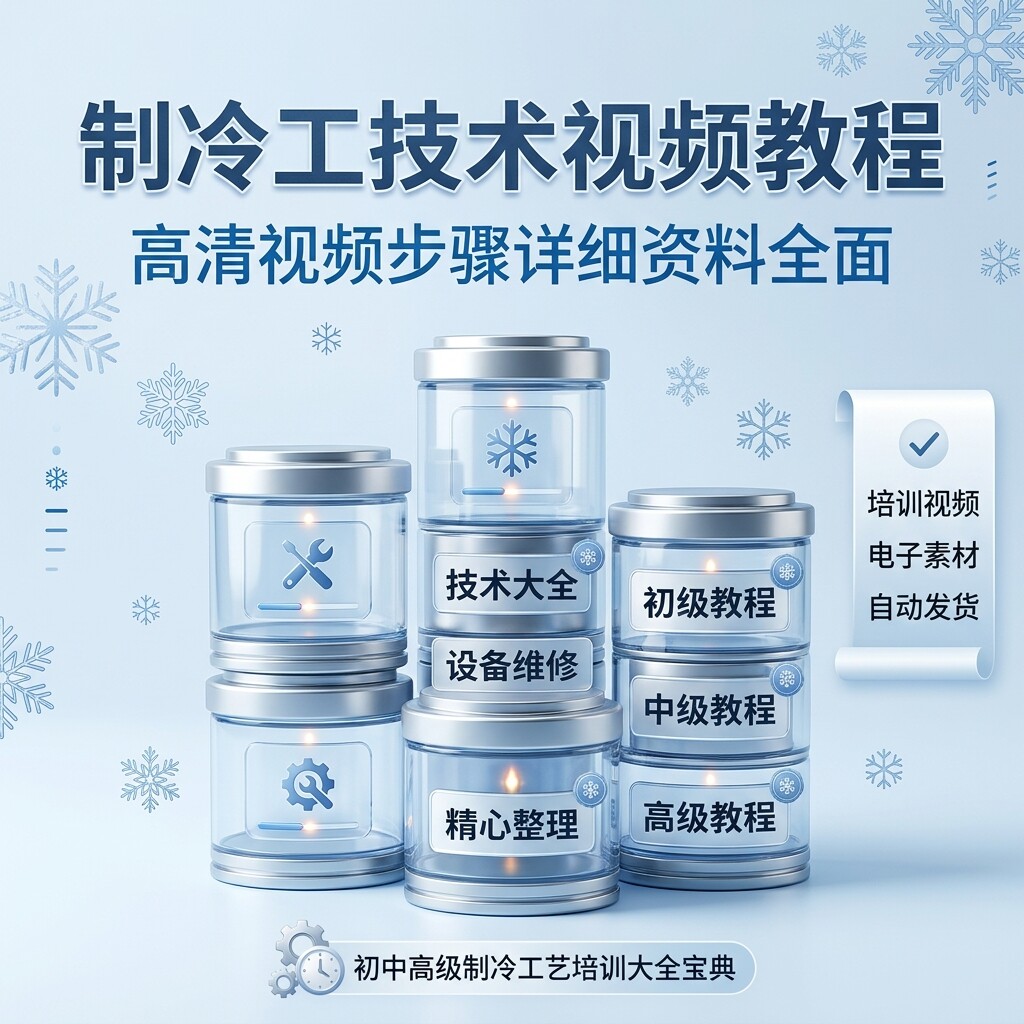 制冷工技能培训视频教程空调冰箱制冷系统故障检修工艺教学资料