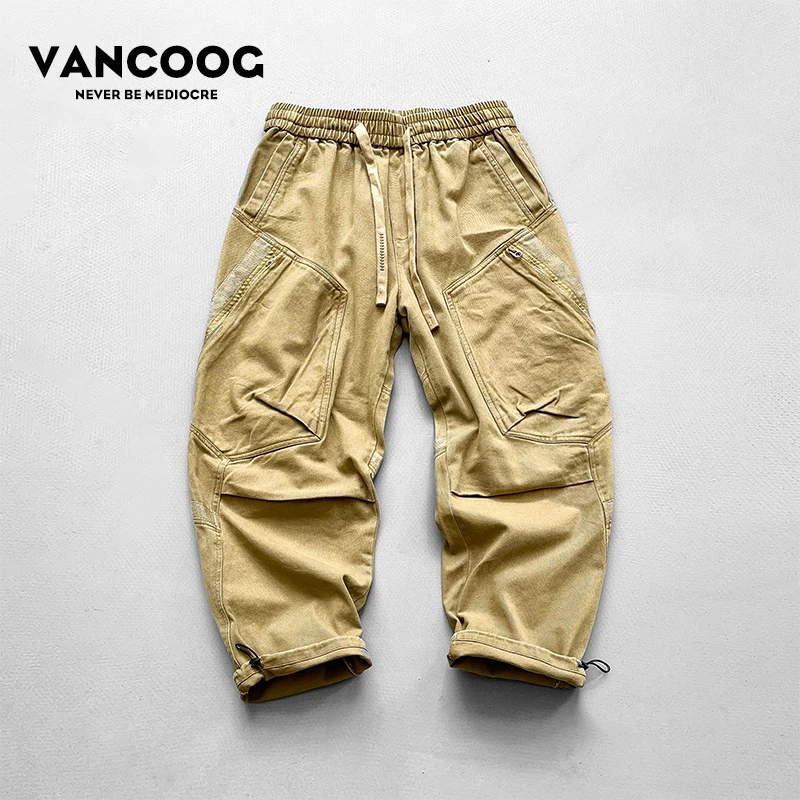 VANCOOG秋装新款美式百搭宽松休闲裤多口袋跨裤大码直筒工装裤男,户外/登山/野营/旅行用品,迷彩裤/军迷裤/工装裤,淘宝优惠券,粉丝福利购,淘宝优惠卷
