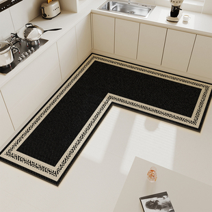 厨房L形地垫家用吸油吸水速干脚垫免洗可擦防油防滑地毯2025新款