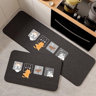 卡通厨房吸水吸油地垫家用防滑速干脚垫2025新款 耐磨耐脏免洗地毯