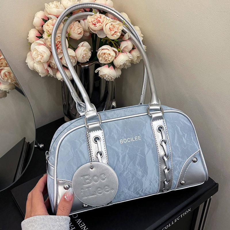 小众设计保龄球包包女2025春夏季新款法式单肩包波士顿枕头腋下包,箱包皮具/热销女包/男包,腋下包,淘宝优惠券,粉丝福利购,淘宝优惠卷