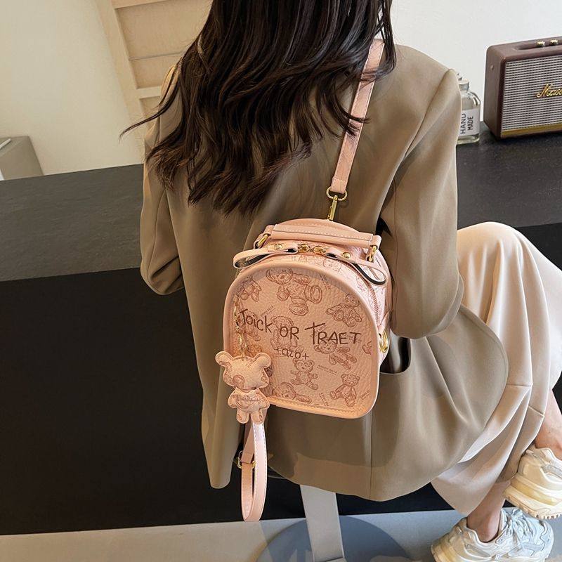 日韩背包女2025春夏新款小众高级感百搭时尚迷你双肩包旅行休闲包