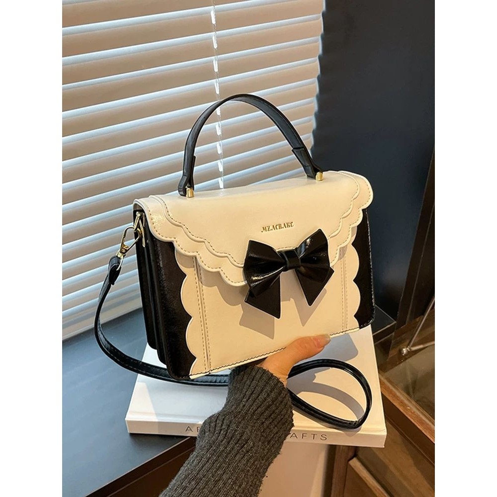 高级感洋气手提小方包女2025新款可爱蝴蝶结单肩包时尚通勤斜挎包,箱包皮具/热销女包/男包,小方包,淘宝优惠券,粉丝福利购,淘宝优惠卷