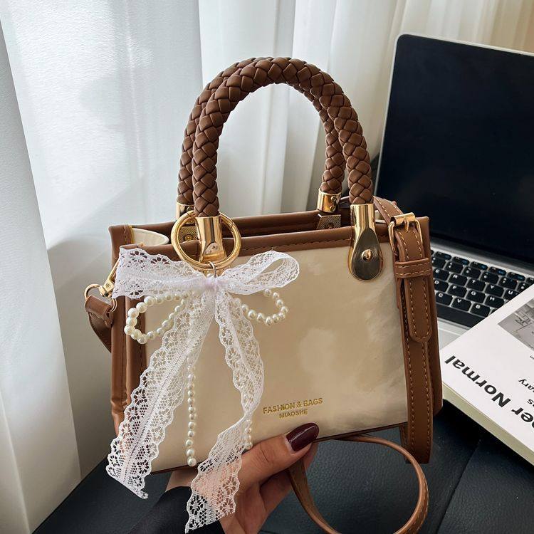 法式复古手提小拎包女式2025新款时尚撞色单肩小方包高级感斜挎包,箱包皮具/热销女包/男包,小方包,淘宝优惠券,粉丝福利购,淘宝优惠卷