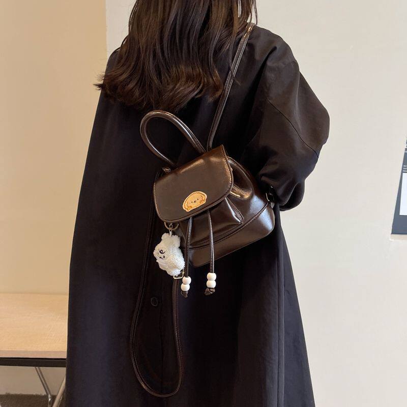 甜美ins少女包包女2025新款春夏复古时尚双肩包小众高级感斜挎包