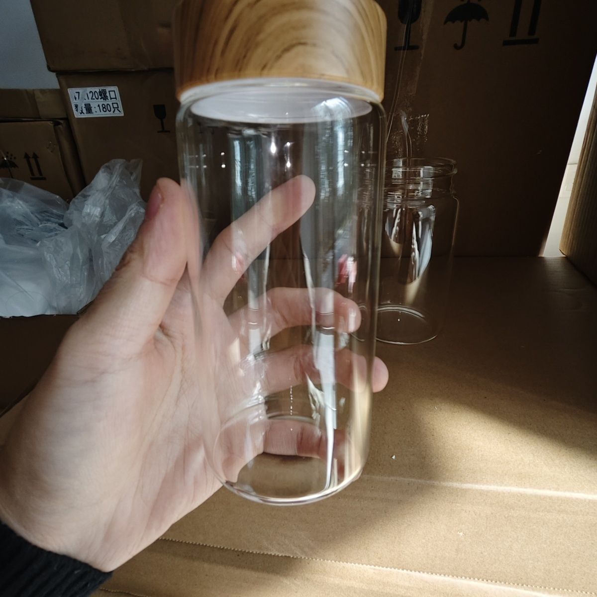 包邮直径65mm透明高档高硼硅玻璃瓶手串佛珠收纳花茶糖果瓶养香罐