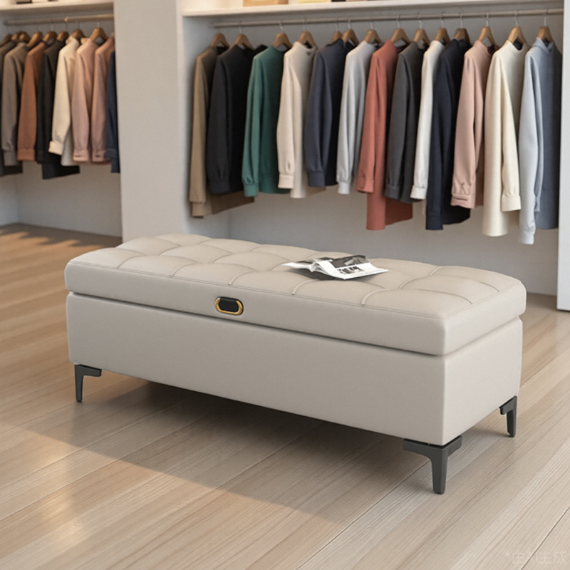 轻奢服装店沙发凳收纳凳子储物凳可坐床尾凳试衣间休息区换鞋凳子