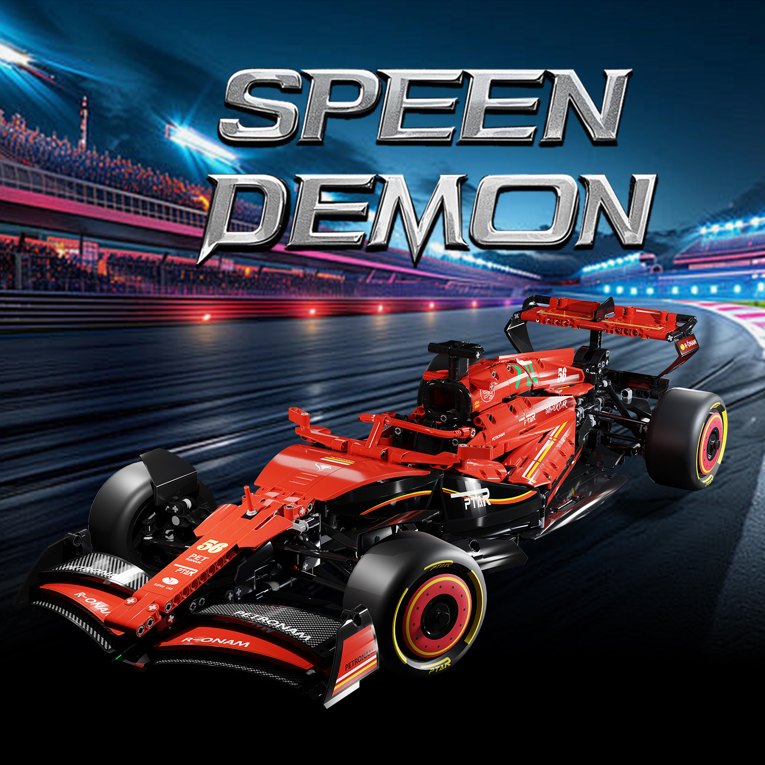 1:8F1方程式赛车积木益智拼装模型玩具成人跑车生日礼物