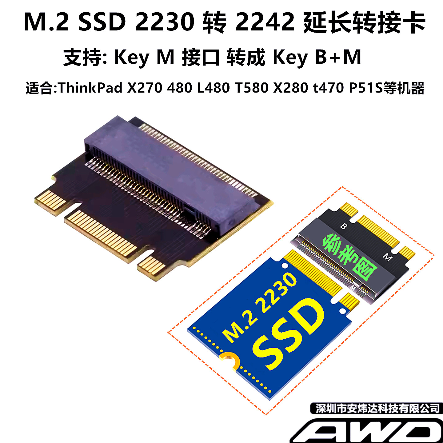 联想WWAN专用M.2转接卡
