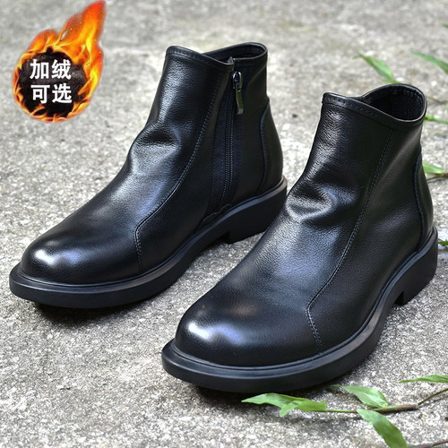 高帮马丁靴男真皮切尔西潮流短靴