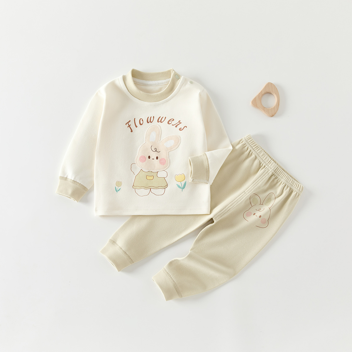 90码男宝衣服秋装无骨肩扣分体衣套装婴儿秋冬秋衣秋裤儿童内打底