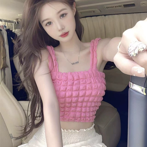 Красный топ с чашечками, бюстгальтер-топ, открытые плечи