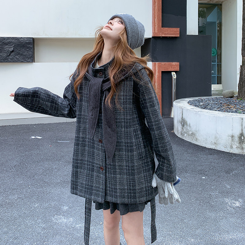 2025冬款设计感挎包毛呢大衣211-5867P215控318,女装毛呢外套,浙宝211