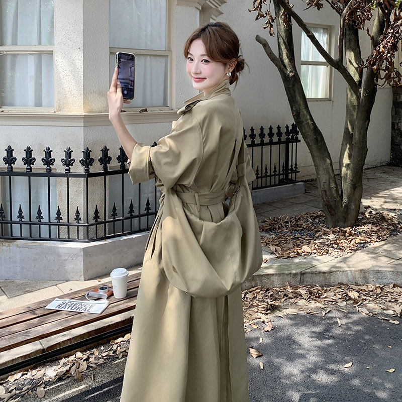 秋款新款韩系博主风风衣带包包211-5856P195控278,女装风衣,浙宝211