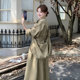秋款新款韩系博主风风衣带包包211-5856P195控278，女装风衣，浙宝211