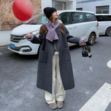 【现货】2025冬款新款双面呢大衣配围巾211-5866P285控398，女装毛呢外套，浙宝211