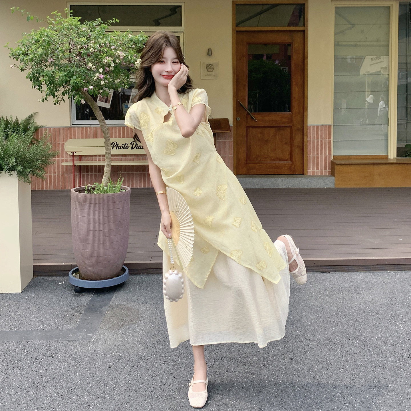 2026夏款新中式拼接连衣裙2c393-9835P160控258,女装连衣裙,浙宝211