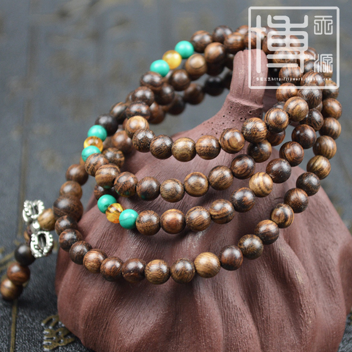 越南黄花梨木礼品佛珠手链包邮