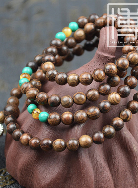 越南黄花梨木礼品佛珠手链包邮