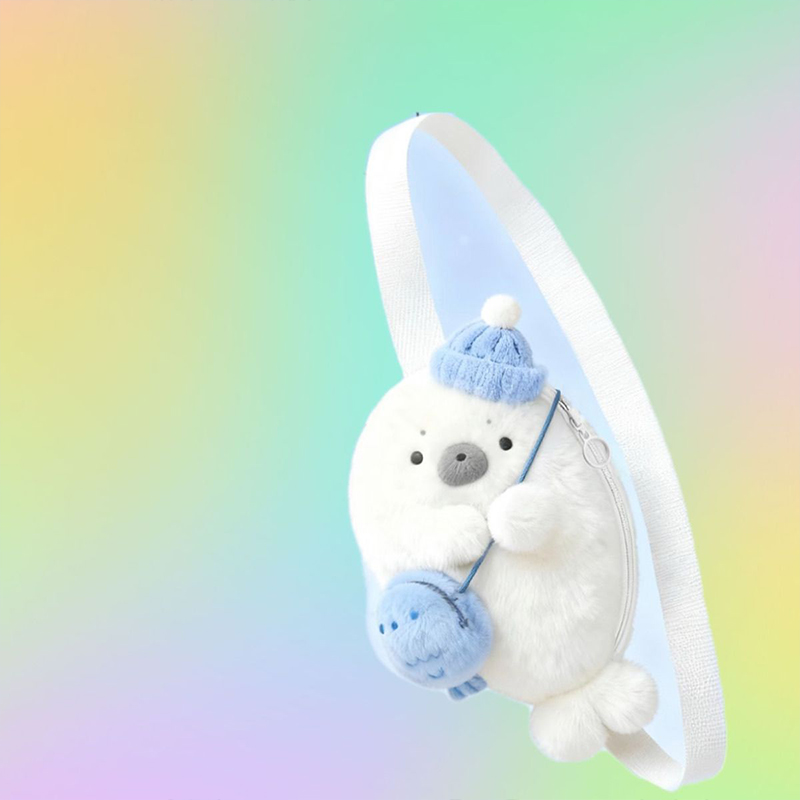 新款可爱卡通海豹软萌百搭斜挎包