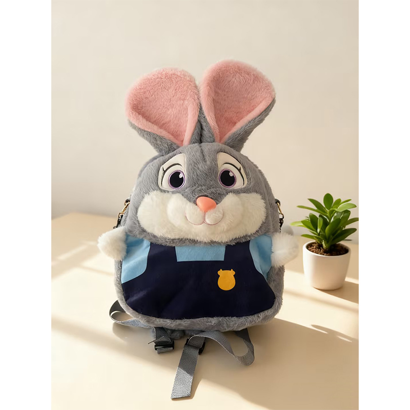 疯狂动物城高颜值卡通毛茸茸背包