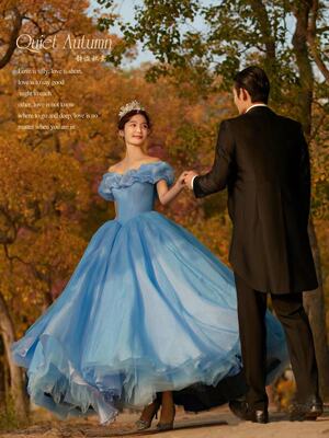 公主灰姑娘公主裙婚纱