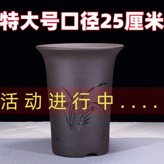 兰花盆陶瓷透气紫砂花盆建兰墨兰君子兰盆大陶瓷室内兰花特大花盆