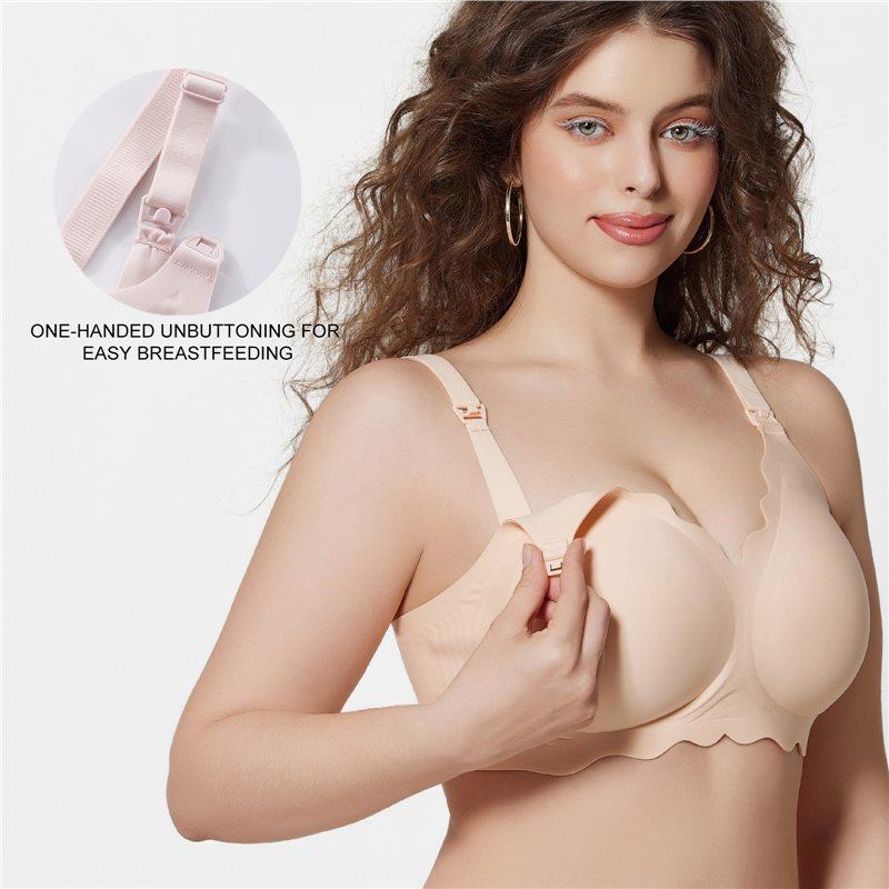 欧美亚马逊软支撑无痕聚拢哺乳文
