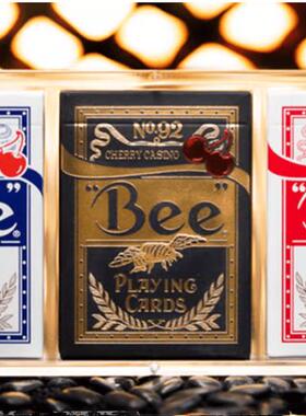 默默纸牌美国进口cherry&Bee蜜蜂x樱桃 亚克力三付套装典藏扑克牌