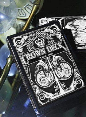 默默纸牌Black Crown Deck美国原装进口黑色皇冠花切收藏款扑克牌