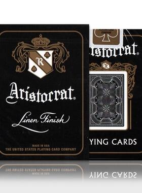 默默纸牌Aristocrat Black playingcard美国原装进口黑色727扑克