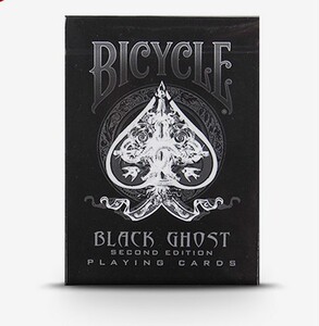 默默纸牌bicycle Black Ghost deck美国进口黑白幽灵单车扑克牌