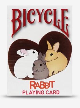 默默纸牌Bicycle Rabbit playingcard美国原装JL兔子收藏扑克牌
