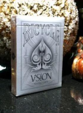 默默纸牌BICYCLE VISION DECK美国原装单车白色视觉限量款扑克牌