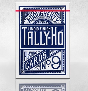 默默纸牌tallyho playingcards美国扑克牌新厂黑标园背蓝色红色