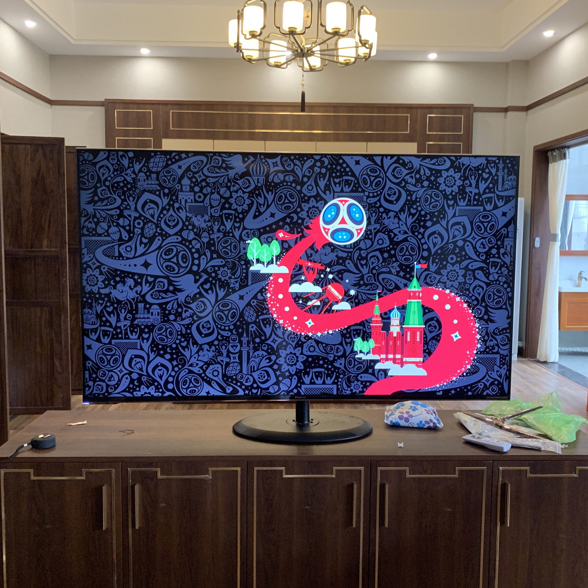 液晶电视旋转架360度 隔断墙柜支架悬空背景墙万能底座
