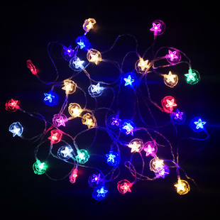 【电池款10米星月】夜市露营摆摊卧室房间宿舍彩灯氛围灯闪灯串灯