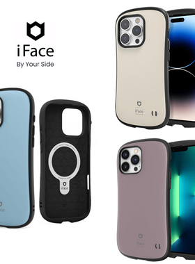 Hamee 日本原装正品iFace 适用苹果16系列16promax/16pro暗色磨砂防摔手机壳磁吸保护套简约高瑞时尚经典双层