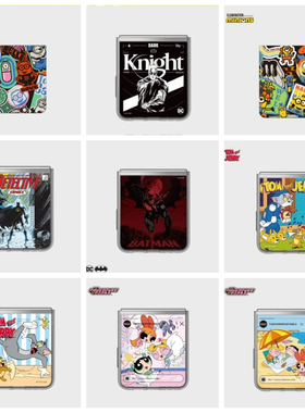 韩国官方正品适用三星zFlip6/5主题保护壳主题动漫卡智能手机套汤姆猫杰瑞蝙蝠侠小黄人飞天小女警卡通可爱FE