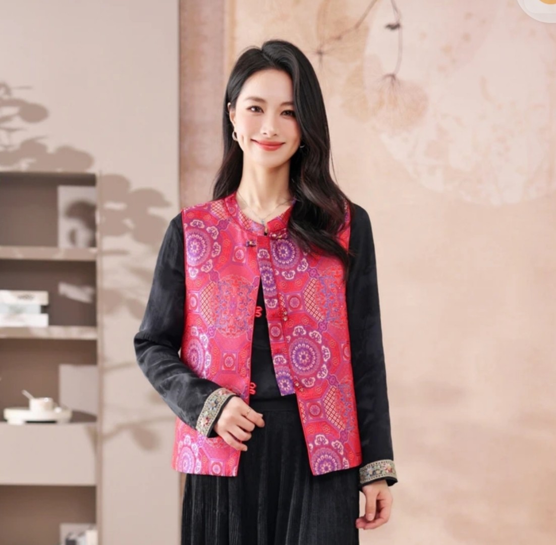 2026春季新款时尚新中式国风盘扣无袖马甲时尚百搭遮肉显瘦马夹,女装/女士精品,马夹,淘宝优惠券,粉丝福利购,淘宝优惠卷