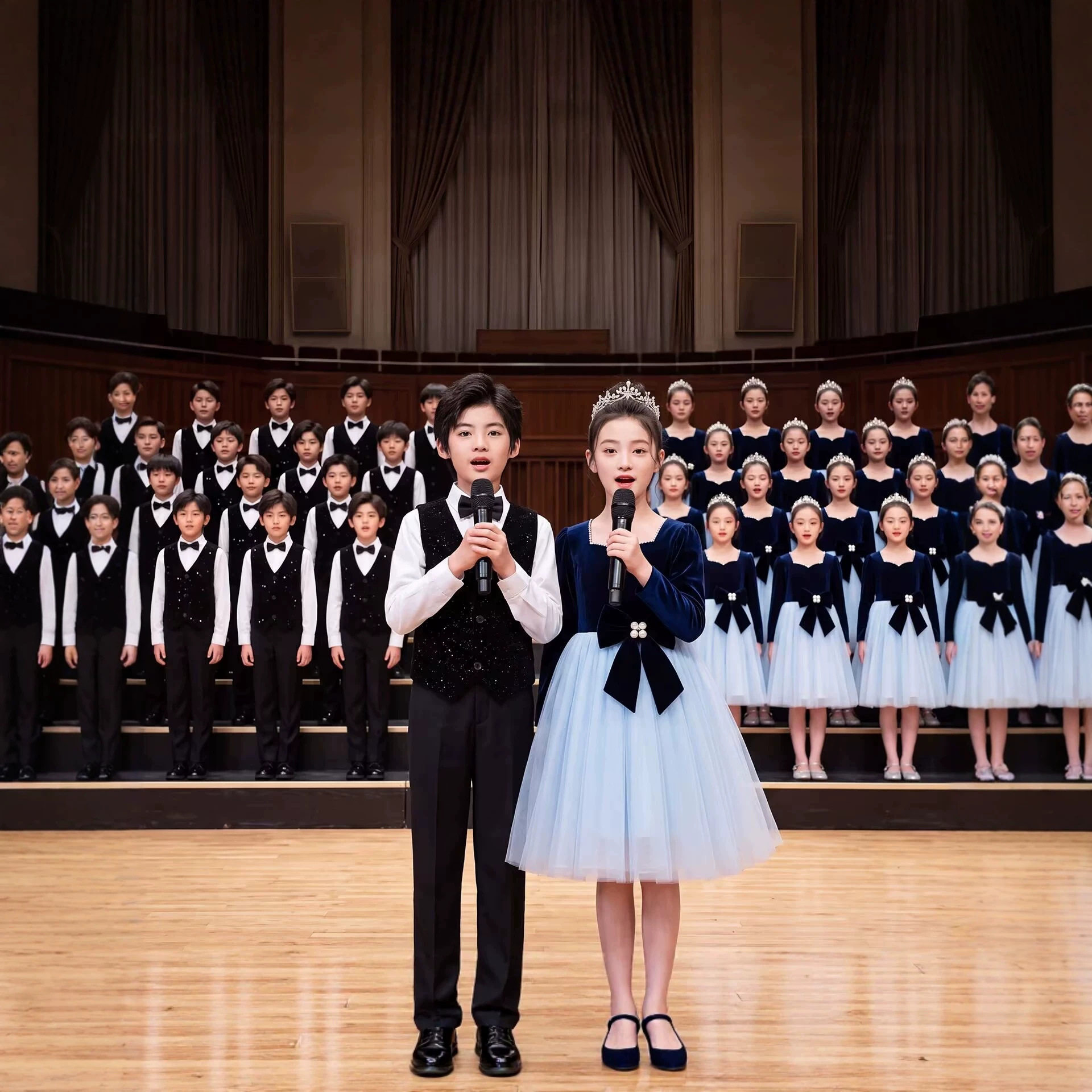 儿童合唱演出服小学生班服朗诵演儿童礼服