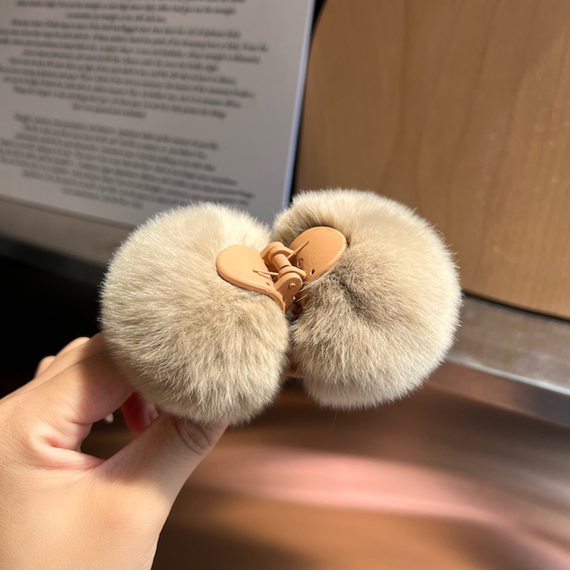 【可爱小毛球发夹】真獭兔毛抓夹