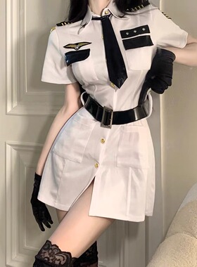魅：女警制服紧身衣服角色扮演cosplay免脱睡袍浴袍套装