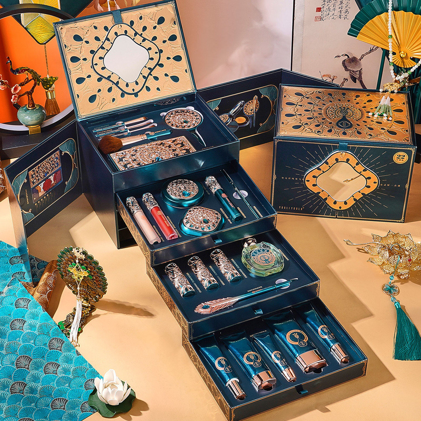 官方正品雕花口红彩妆礼盒套装全套组合化妆品520生日礼物送女友