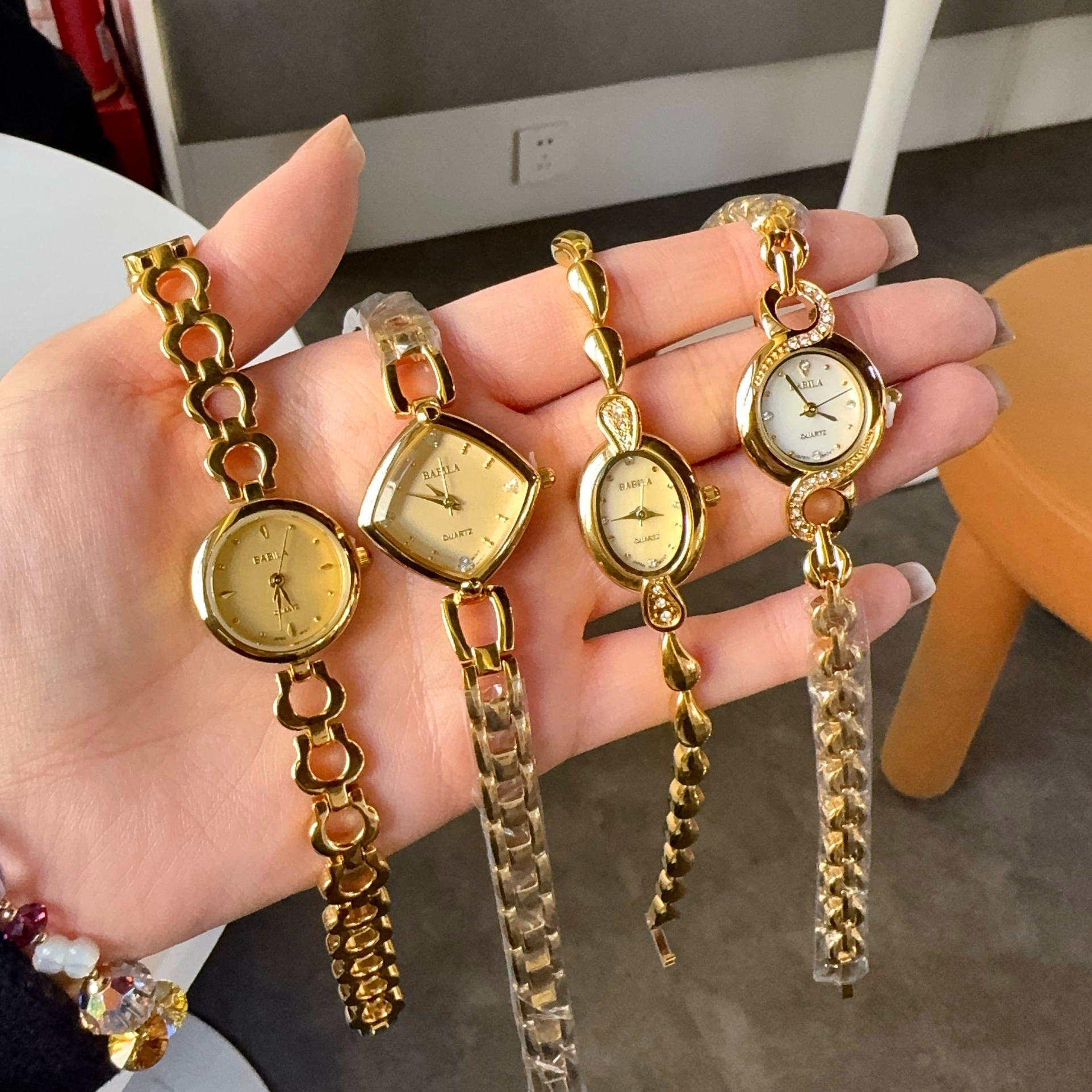 复古千金手链表金色系列